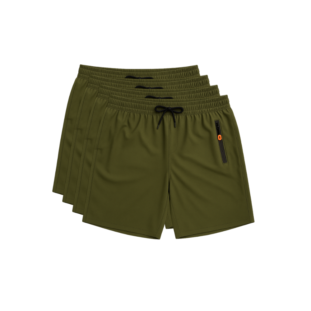 Kit 4 Bermudas DryFit Premium Evolut Performance - Secagem rápida, Bolso com Zíper e Ajuste Anatômico | FRETE GRÁTIS