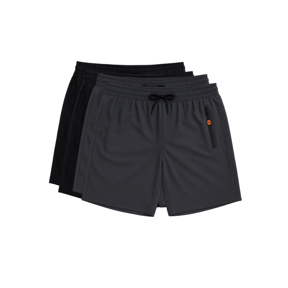 Kit 4 Bermudas DryFit Premium Evolut Performance - Secagem rápida, Bolso com Zíper e Ajuste Anatômico | FRETE GRÁTIS